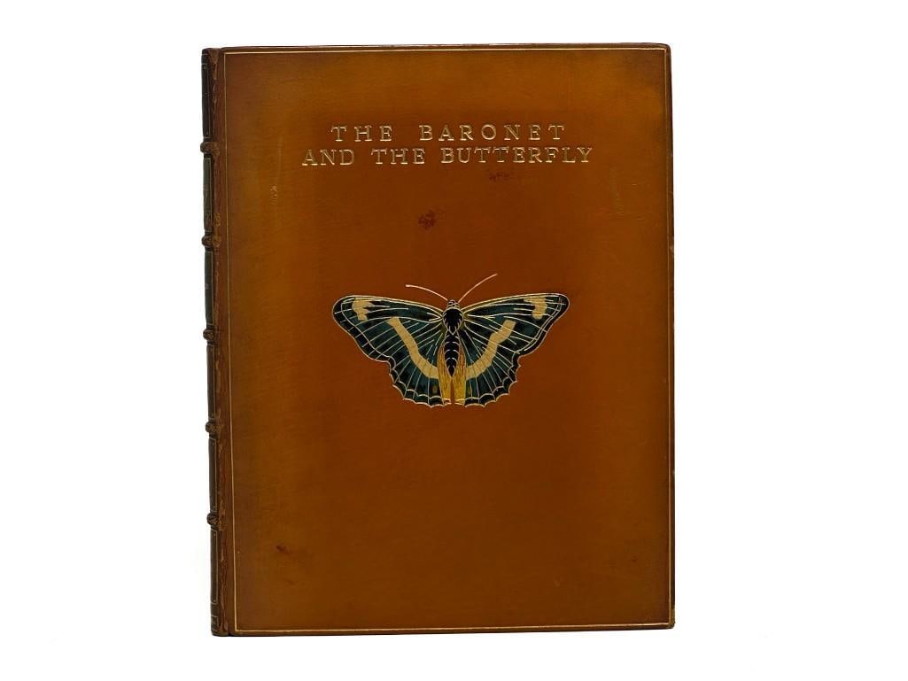 Eden Versus Whistler The Baronet And The Butterfly First Edition Paris 1899: Brown calf leather Saborski and Sutcliffe binding for J.W. Robinson. Gilt edges. Condition: Very good. Dimensions: Approx. 8 in. H x 6.5 in. W. Weight: 14 oz.