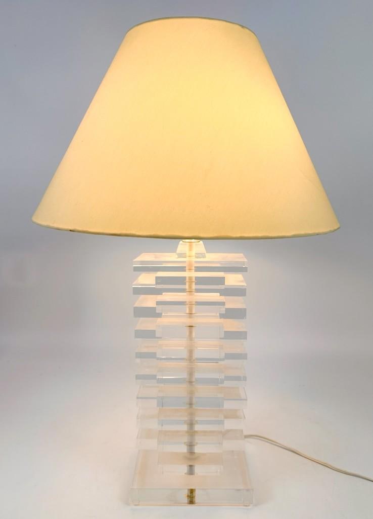 Lucite Acrylic Table Lamp (1 of 3)