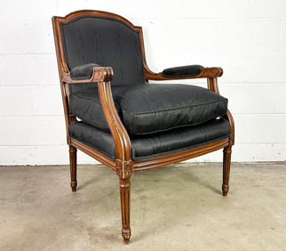 Meyer Gunther Martini Armchair w/ Black Wood Grain Upholstery