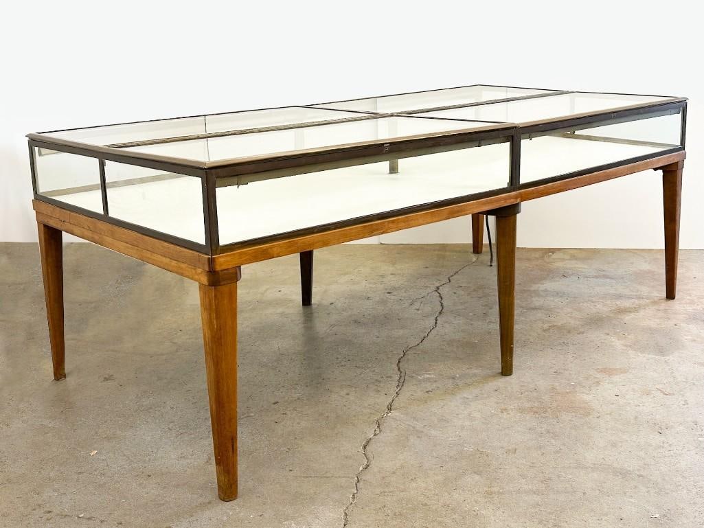 Vintage Remington Rand Glass, Wood, and Brass Vitrine Display Case (1 of 6)