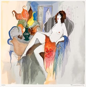 Itzchak Tarkay (1935-2012) Serigraph on Paper, Le Salon II