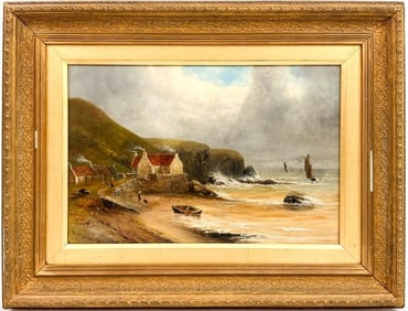 Artist Unknown, Oil on Canvas, Coastal Landscape