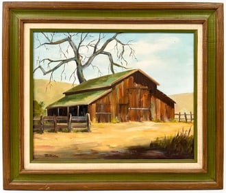 Mildred J. Rothe (Mid 20th Century) Oil on Canvas, Untitled California Landscape