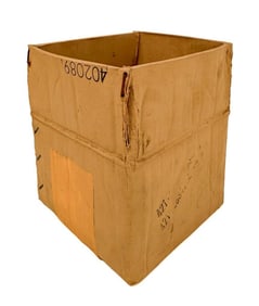 Michel Harvey (b. 1951) Ceramic Sculpture, Corrugated Shipping Box