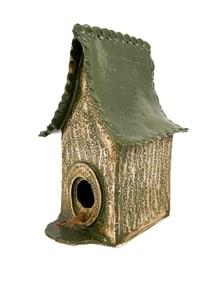 Signed Ceramic Bird House