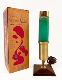 Vintage Green Lava Lite Lava Lamp w/ Original Box
