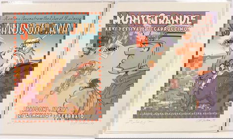 Lot of 2 Garry Trudeau Signed Lithographs, Sands of Java and Monte Grande, 1999