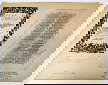 C. Plyniise Cundinatu by Pliny the Elder, Original Leaf dated 1483 AD
