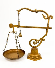 Antique French Brass Balance Scale