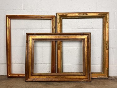 Lot of 3 Antique Gilt Wood Frames