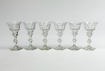 Set of 6 Moser Diplomate Red Wine Glasses