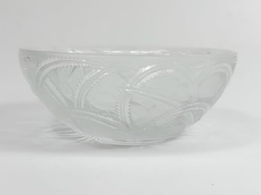 Lalique Frosted Glass Crystal Pinsons Finches Bowl