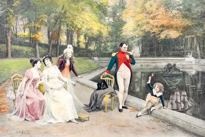Jules Girardet, Lithograph, Youth of the King of Rome, Published by Blechinger & Leykauf, Vienna.