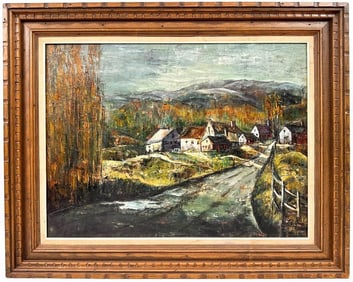 Louise B. Green Midcentury Oil on Canvas, Landscape New England