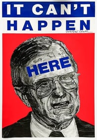 Robbie Conal (b. 1944) Signed Poster It Can't Happen Here George Bush
