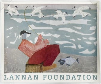 1986 Milton Avery Lannan Foundation Poster The Red Fisherman 1950