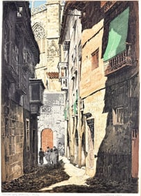 Rudolf Veit (1892-1979) Etching on Paper, Toledo