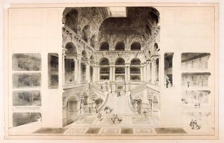 Charles Garnier’s Architectural Illustration, Offset Lithograph