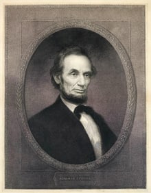 William Marshall (1837-1906) Engraving, Abraham Lincoln