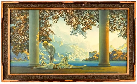 Maxfield Parish, Lithograph in Original Frame, Daybreak