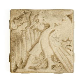 Antique Batchelder Arts & Crafts Terracotta Tile w/ Rooster Design