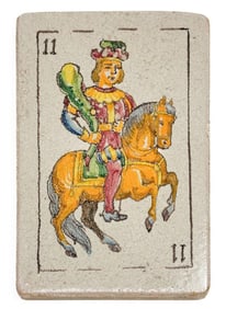 Vintage Jack of Clubs Playing Card Ceramic Tile