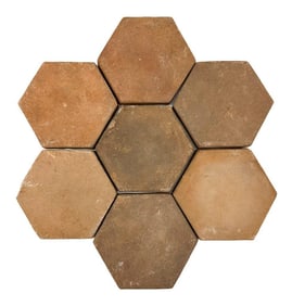 Lot of 40+ Antique Batchelder Arts & Crafts Terracotta Hexagon Tiles