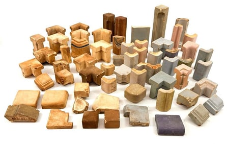 Large Lot of 100+ Antique Batchelder Arts & Crafts Terracotta Tiles