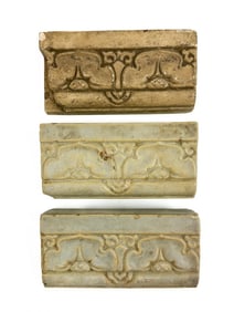 Group of Three Antique Batchelder Terracotta Border Tile