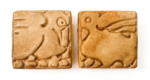 Lot of 2 Batchelder Arts & Crafts Terracotta Tiles