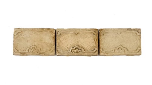 Set of 3 Art Deco Border Tiles