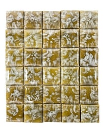 Lot of 60 Antique Malibu Potteries Ceramic Pillow Tiles