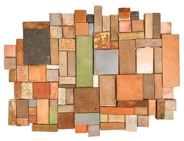 Large Lot of 80+ Mixed Antique Batchelder Arts & Crafts Terracotta Tiles