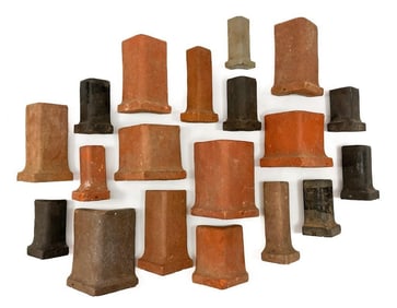 Lot of 19 Batchelder Arts & Crafts Terracotta Tile Corners