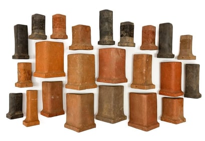 Lot of 23 Batchelder Arts & Crafts Terracotta Tile Corners