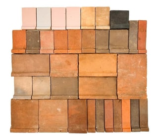 Lot of 35 Batchelder Arts & Crafts Terracotta Tile Trim