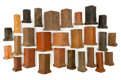 Lot of 27 Batchelder Arts & Crafts Terracotta Tile Corners