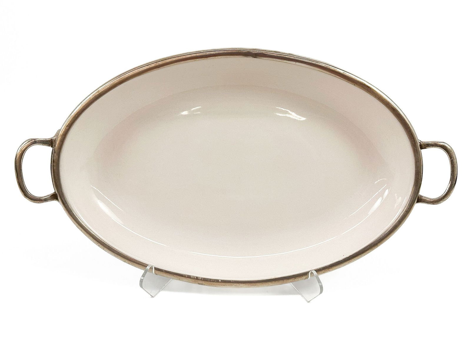 Arte Italica Ceramic and Pewter Serving Platter (1 of 5)