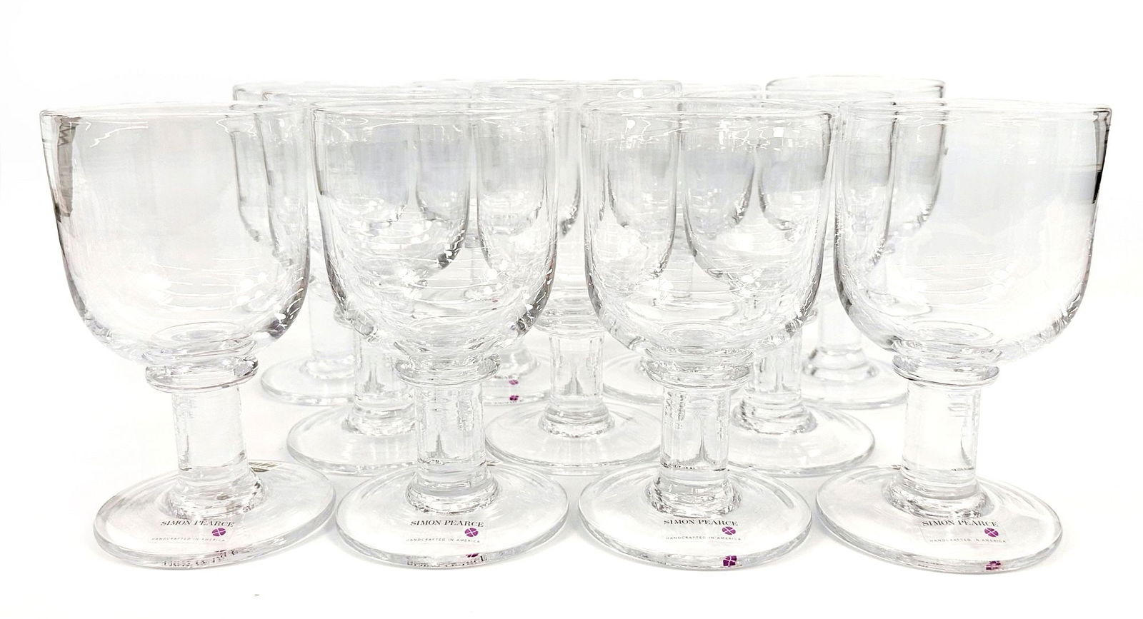 Lot of 11 Simon Pearce Crystal Essex Goblets (1 of 5)