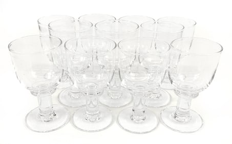Lot of 11 Simon Pearce Crystal Essex Goblets
