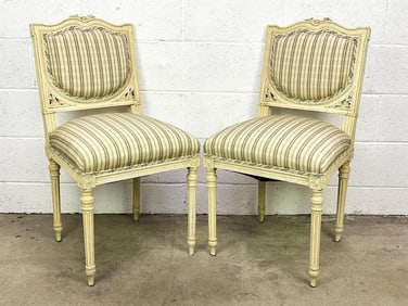 Pair of French Louis XVI Style Side Chairs