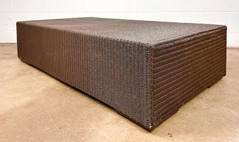 Janus et Cie Rectangular Wicker Coffee Table