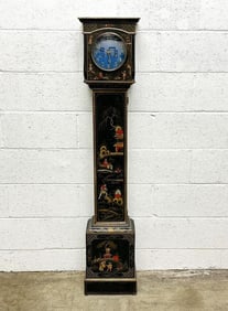 19th C. Chinoiserie Decorated Grandmother Clock