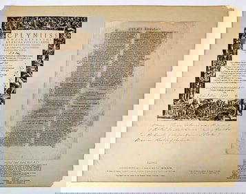 C. Plyniise Cundinatu by Pliny the Elder, Original Leaf dated 1483 AD