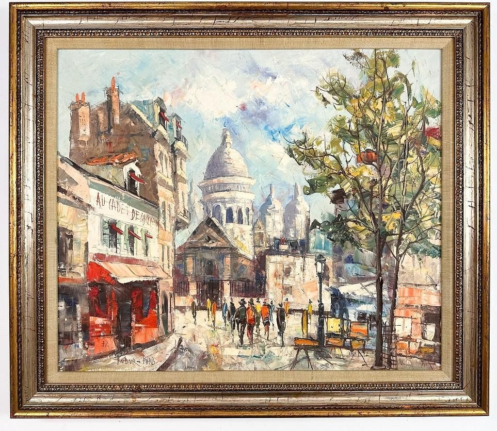 Kubur Spiro, Paris Street Scene with Sacré-Cœur, Oil on Canvas, 1972 (1 of 10)