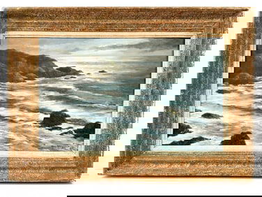 Henry Ketting Olivier (1924-2004) Oil on Canvas, Seascape, 1987, California