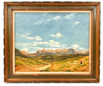 Henry Ketting Olivier (1924-2004) Oil on Canvas, Land of the Navajo, 1973