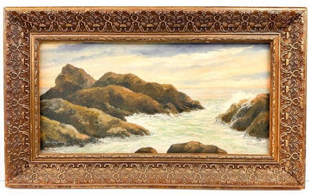 Henry Ketting Olivier (1924-2004) Oil on Canvas, Malibu Sunset, 1987, California Coast