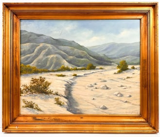 Henry Ketting Olivier (1924-2004) Oil on Canvas, Desert Wash, 1983