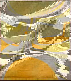 Richard Proctor (1936-2022), Jennifer F. Lew (20th C) Midcentury Fiber Art Tapestry, 1972